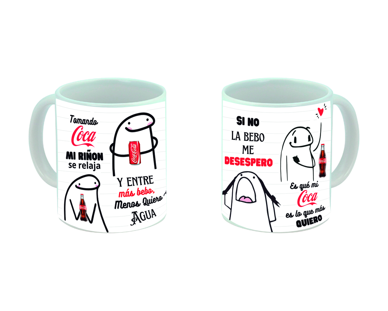Taza Tomando Coca mi Riñon se Relaja