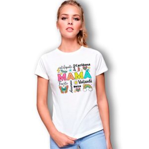 Playera Dia de las Madres Mamá Inteligente, Sabia, Cariñosa