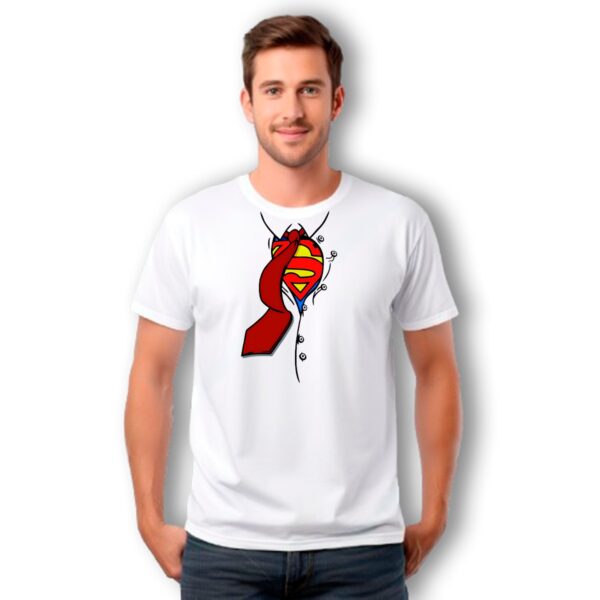 Playera con diseño de Corbata de Superman Dia del Padre