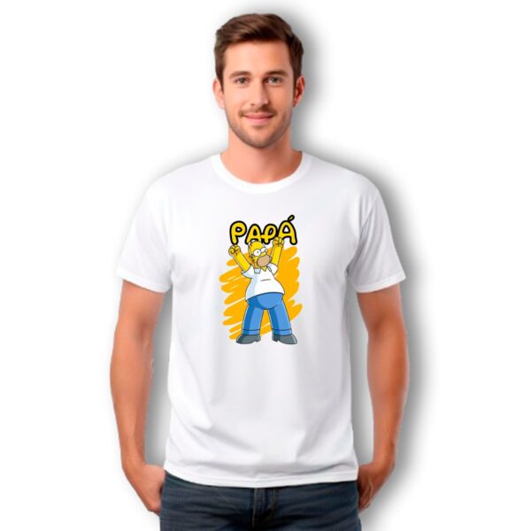 Playera de Homero Simson con Leyenda Papá