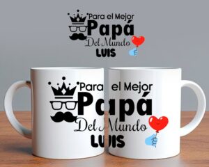 Taza Para el Mejor Papá del Mundo "Nombre Aquí"