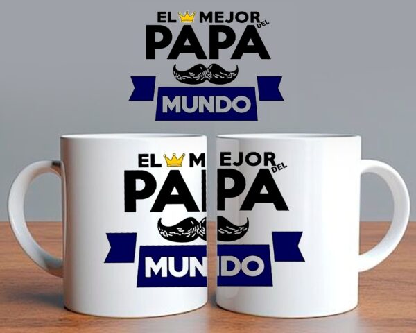 Taza El Mejor Papá del Mundo Bigote